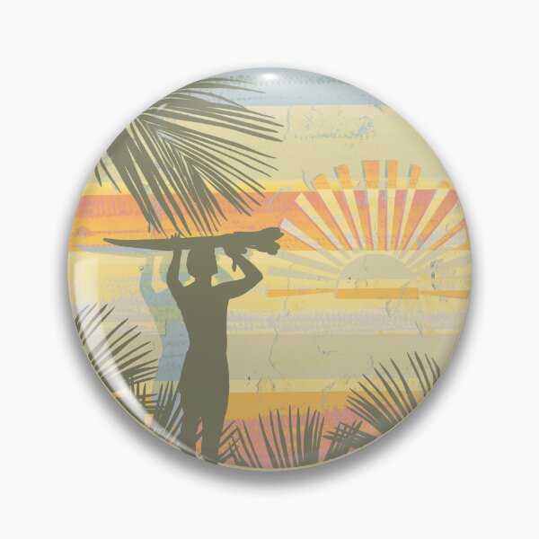 Item preview, Retro Dawn Surfer Vintage Sunset Beach Cool Fade designed and sold by Karin Taylor.
