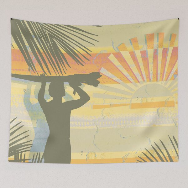 Item preview, Retro Dawn Surfer Vintage Sunset Beach Cool Fade designed and sold by Karin Taylor.