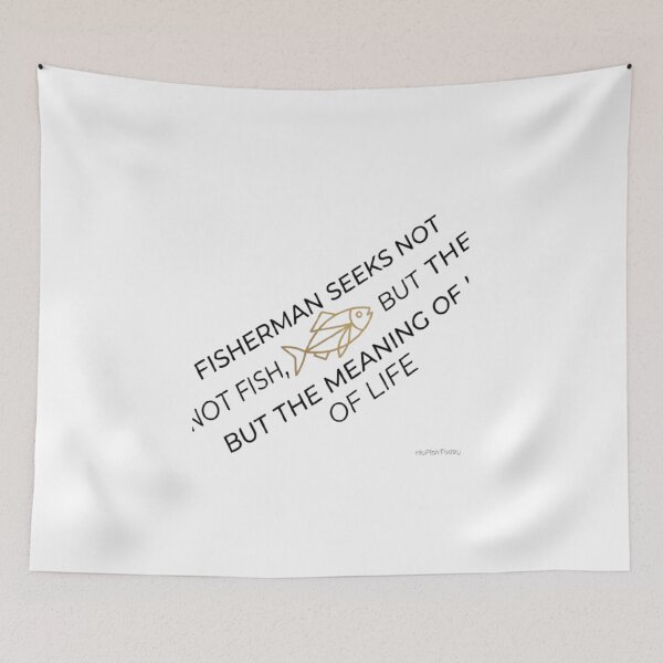 Item preview, "A Fisherman Seeks Meaning" designed and sold by NoFishToday.