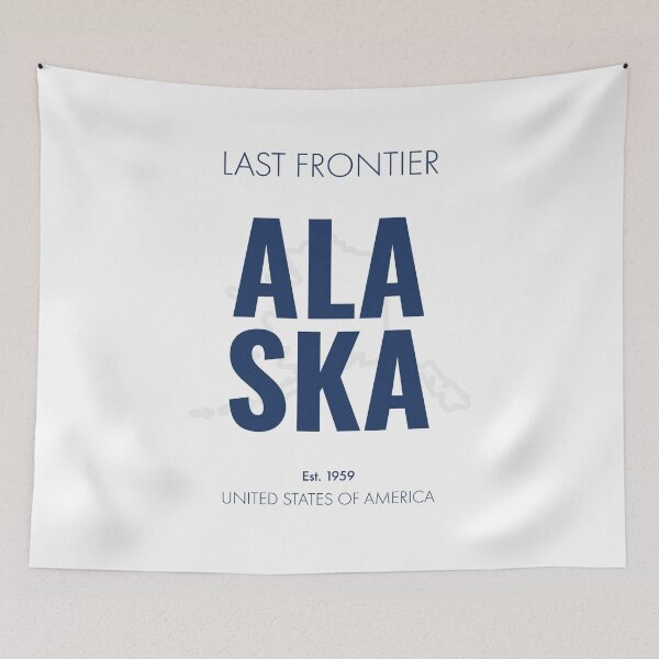 Item preview, Alaska, Modern Typographic Wall Art designed and sold by MarkedArtPrints.