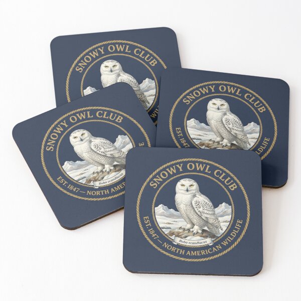 Item preview, Snowy Owl Club Vintage Badge North American Wildlife designed and sold by CalmCapy Co.