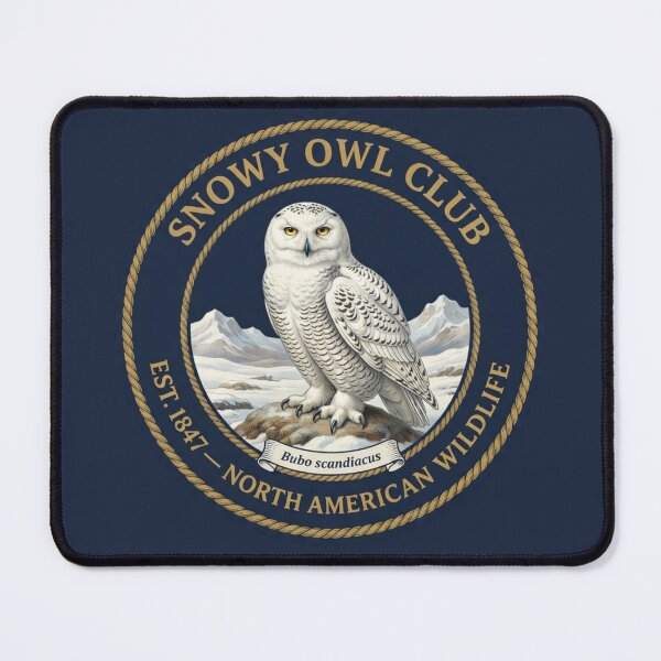 Item preview, Snowy Owl Club Vintage Badge North American Wildlife designed and sold by CalmCapy Co.