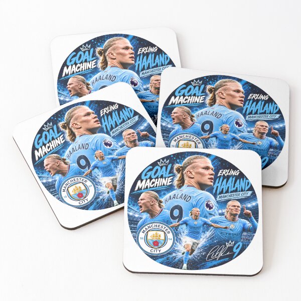 Item preview, Erling Haaland Goal Machine Sticker | Manchester City Football Fan Art | Soccer Legend Retro Sports Design designed and sold by Art Wave Studio.