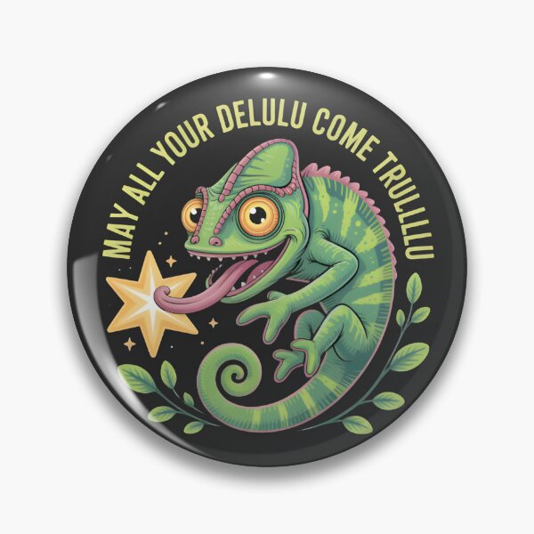 Item preview, Funny Lizard Meme Cute Reptile Cartoon Delulu Quote designed and sold by KhadijaBatool38.