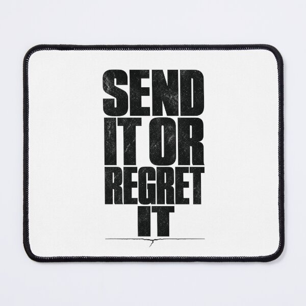 Item preview, Send It or Regret It Brutalist Climbing Typography Tee Sticker Rock Climber Gift designed and sold by sharifex.