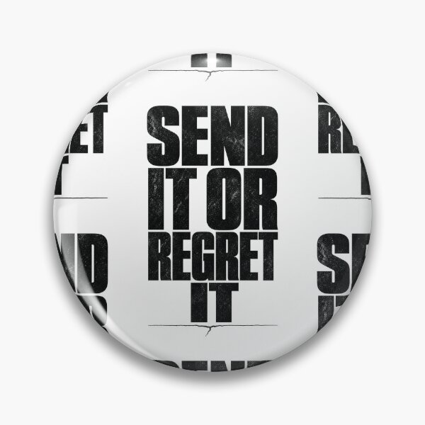 Item preview, Send It or Regret It Brutalist Climbing Typography Tee Sticker Rock Climber Gift designed and sold by sharifex.
