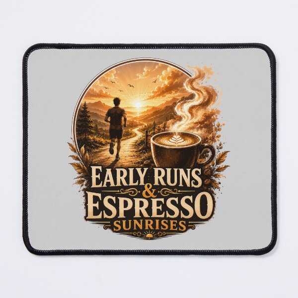 Item preview, Early Runs Espresso Sunrises Running Art designed and sold by pradeepvisuals.