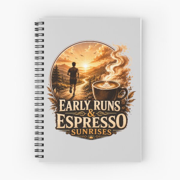 Item preview, Early Runs Espresso Sunrises Running Art designed and sold by pradeepvisuals.