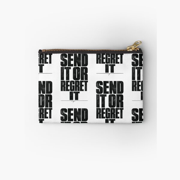 Item preview, Send It or Regret It Brutalist Climbing Typography Tee Sticker Rock Climber Gift designed and sold by sharifex.