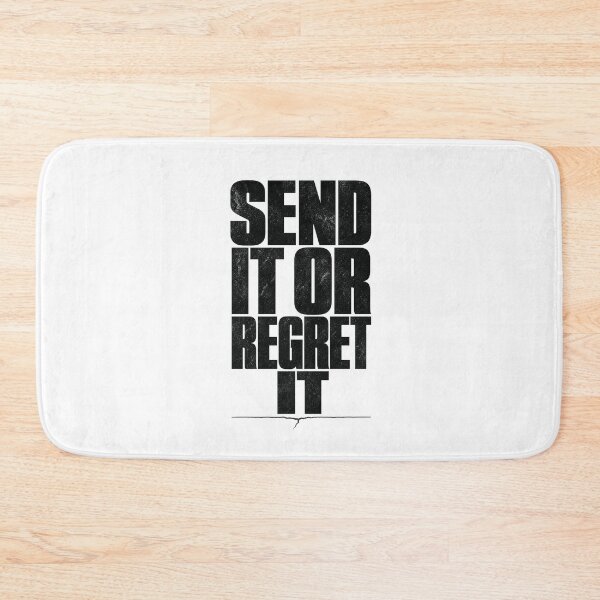 Item preview, Send It or Regret It Brutalist Climbing Typography Tee Sticker Rock Climber Gift designed and sold by sharifex.