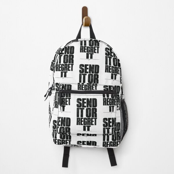 Item preview, Send It or Regret It Brutalist Climbing Typography Tee Sticker Rock Climber Gift designed and sold by sharifex.
