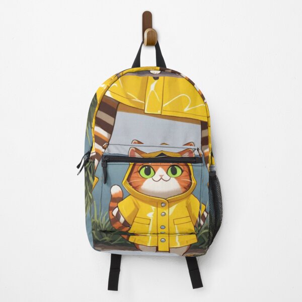 Item preview, Cute Kitten and Cat in Matching Yellow Raincoats – Adorable Rainy Day Cat Ar designed and sold by BLUESKY11a.