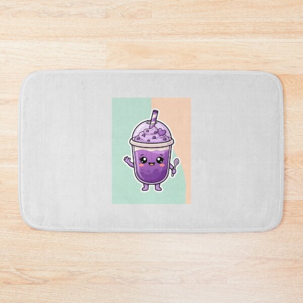 Item preview, Kawaii Cute Purple Ube Boba Drink Character designed and sold by SplashTastic.