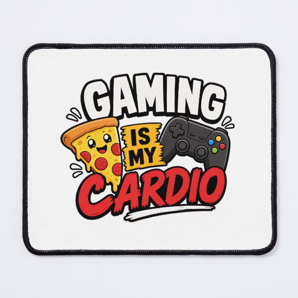 Item preview, GAMER play station Gaming Is My Cardio T-Shirt - Funny Pizza & Controller Design designed and sold by Uglyandcute.
