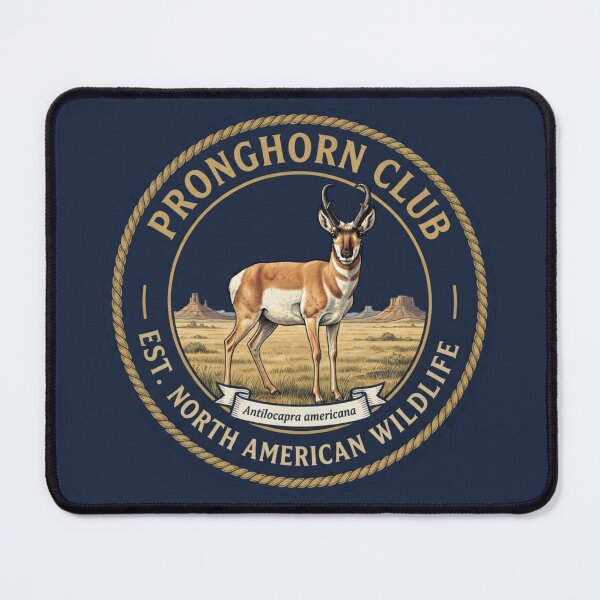 Item preview, Pronghorn Club Vintage Badge North American Wildlife designed and sold by CalmCapy Co.
