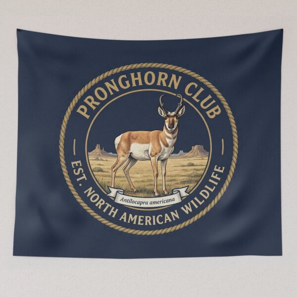 Item preview, Pronghorn Club Vintage Badge North American Wildlife designed and sold by CalmCapy Co.