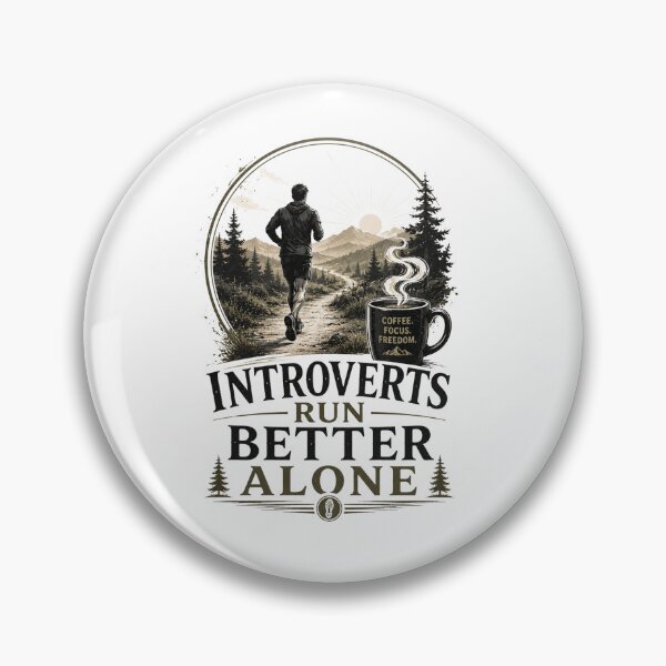 Item preview, Introverts Run Better Alone Runner Quote designed and sold by pradeepvisuals.