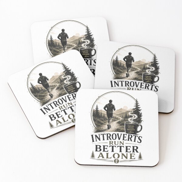 Item preview, Introverts Run Better Alone Runner Quote designed and sold by pradeepvisuals.