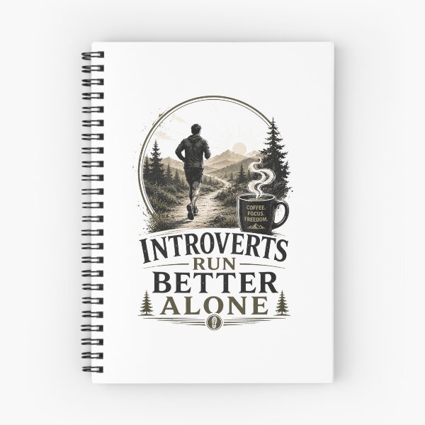 Item preview, Introverts Run Better Alone Runner Quote designed and sold by pradeepvisuals.