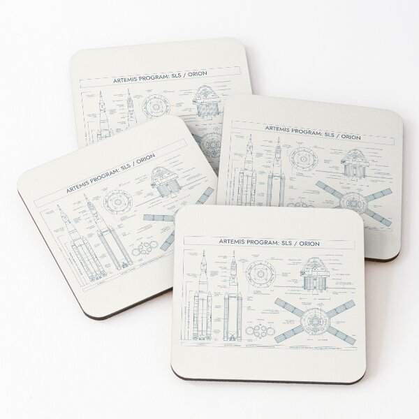 Item preview, Artemis Program. SLS and Orion Spacecraft (Blue and Bone) designed and sold by BGALAXY.