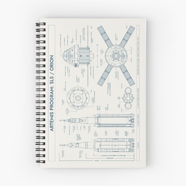 Item preview, Artemis Program. SLS and Orion Spacecraft (Blue and Bone) designed and sold by BGALAXY.
