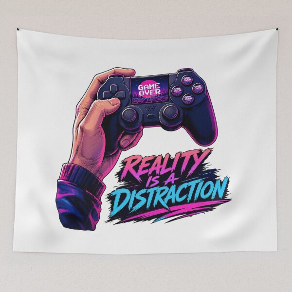 Item preview, GAMER play station Reality Is A Distraction T-Shirt - Retro Gamer Controller Design designed and sold by Uglyandcute.