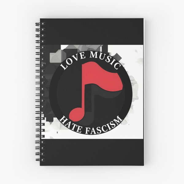 Item preview, Love Music Hate Fascism Note Emblem designed and sold by DizayDizay.