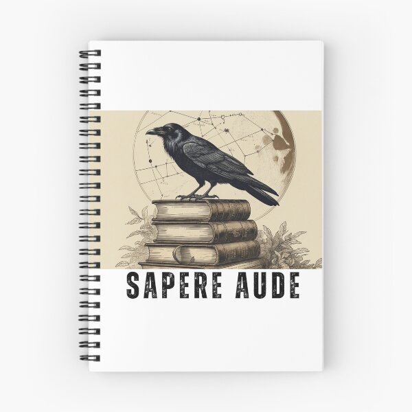 Item preview, Sapere Aude Raven Books - Dark Academia Vintage Design designed and sold by NeuralAuraArts.