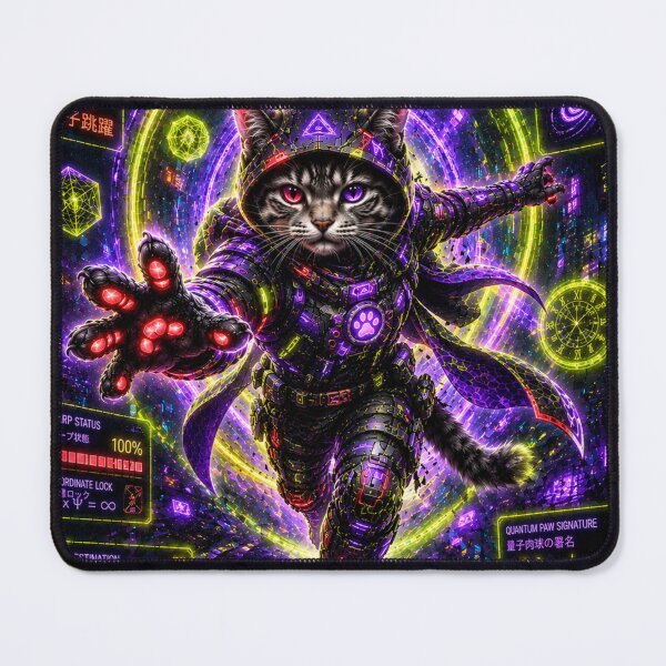 Item preview, Quantum Warp Cat – Neon Multiverse Explorer designed and sold by Neon Riot Studio.