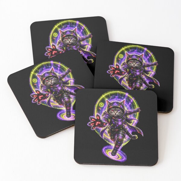 Item preview, Quantum Warp Cat – Neon Multiverse Explorer designed and sold by Neon Riot Studio.