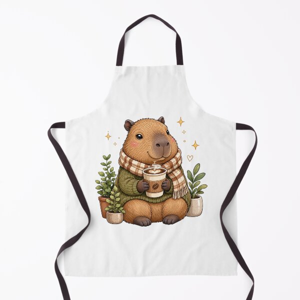 Item preview, Cozy Capybara with Hot Coffee designed and sold by Lobory.