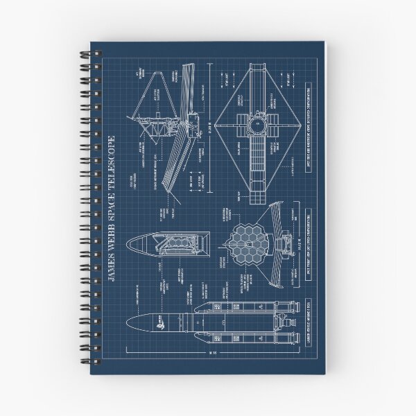 Item preview, James Webb Space Telescope (Navy Blueprint) designed and sold by BGALAXY.