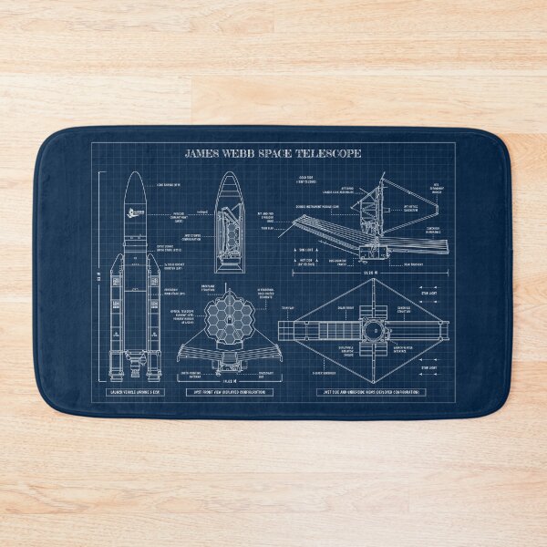 Item preview, James Webb Space Telescope (Navy Blueprint) designed and sold by BGALAXY.