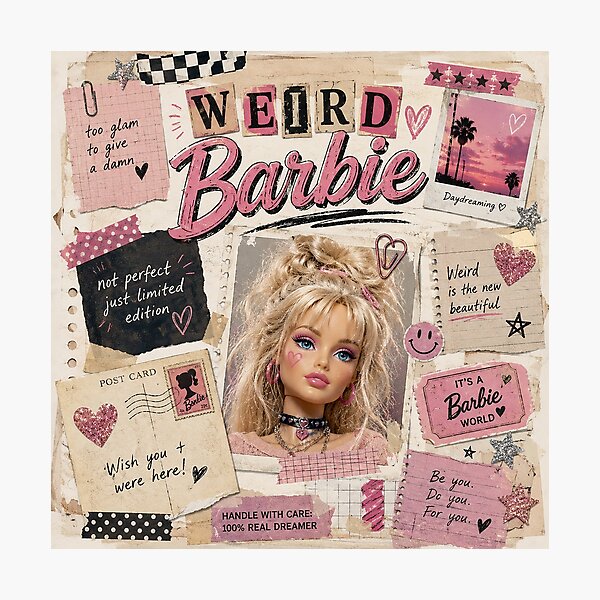 Item preview, Weird Barbie Vintage Scrapbook Collage designed and sold by Abidel.