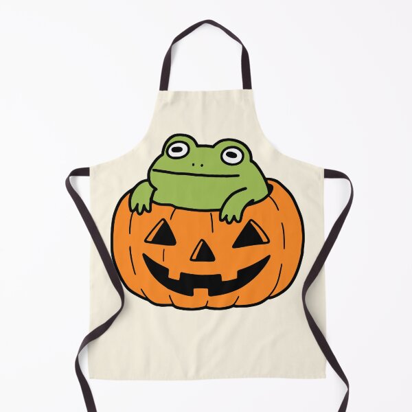 Item preview, Cute Frog in Halloween Pumpkin designed and sold by Doodlywood.