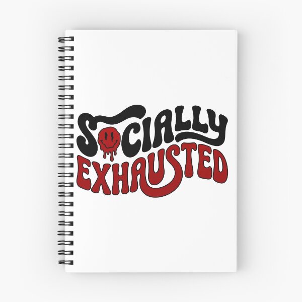 Item preview, Socially Exhausted Retro Groovy Typography Funny Introvert Aesthetic designed and sold by WorldShop17.
