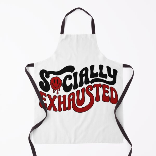 Item preview, Socially Exhausted Retro Groovy Typography Funny Introvert Aesthetic designed and sold by WorldShop17.