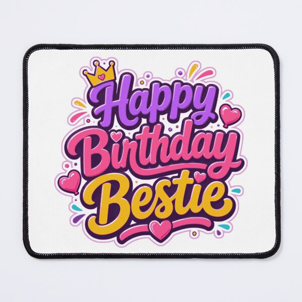 Item preview, Happy Birthday Bestie – Cute Colorful Best Friend Birthday Design designed and sold by ArtsyExplorer.