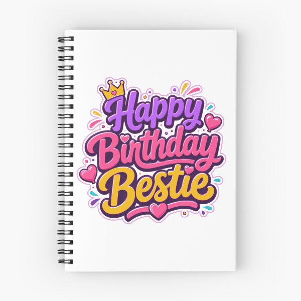 Item preview, Happy Birthday Bestie – Cute Colorful Best Friend Birthday Design designed and sold by ArtsyExplorer.