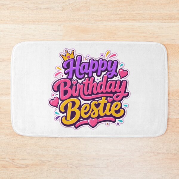 Item preview, Happy Birthday Bestie – Cute Colorful Best Friend Birthday Design designed and sold by ArtsyExplorer.