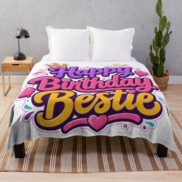 Item preview, Happy Birthday Bestie – Cute Colorful Best Friend Birthday Design designed and sold by ArtsyExplorer.