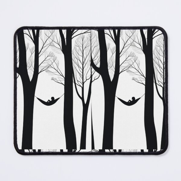 Item preview, Art - Illustration of a Hammock in a Forest, Peaceful Atmosphere designed and sold by Reverso-Design.