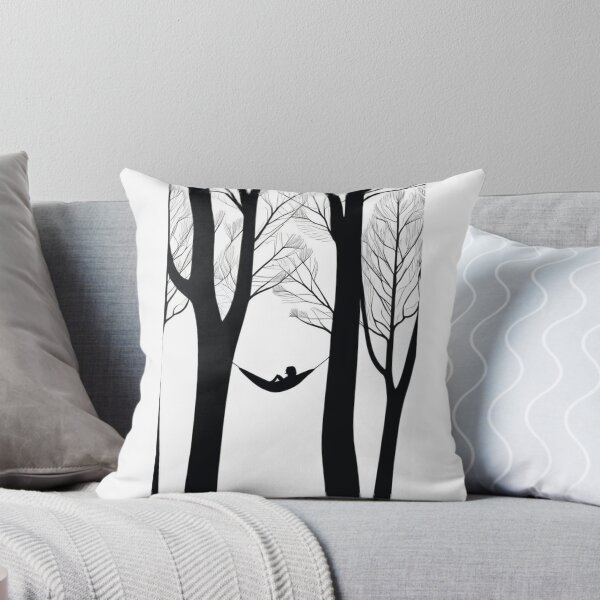 Item preview, Art - Illustration of a Hammock in a Forest, Peaceful Atmosphere designed and sold by Reverso-Design.