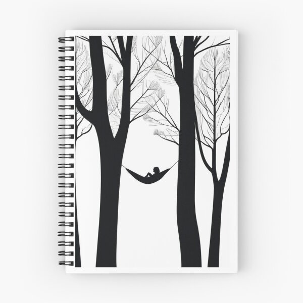 Item preview, Art - Illustration of a Hammock in a Forest, Peaceful Atmosphere designed and sold by Reverso-Design.