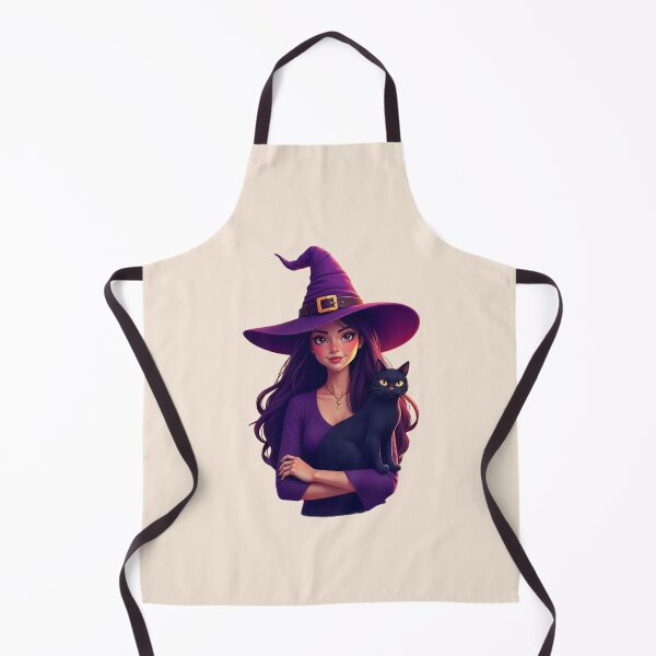 Item preview, Cute Halloween Witch with Black Cat Spooky Kawaii Witch Cat Funny October Halloween Gift designed and sold by KhadijaBatool38.