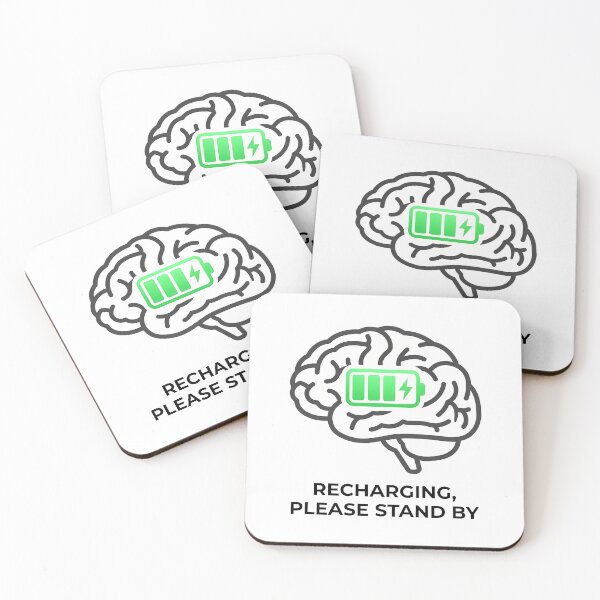 Item preview, Recharging Brain Please Stand By Minimalist Introvert Mental Health designed and sold by WorldShop17.