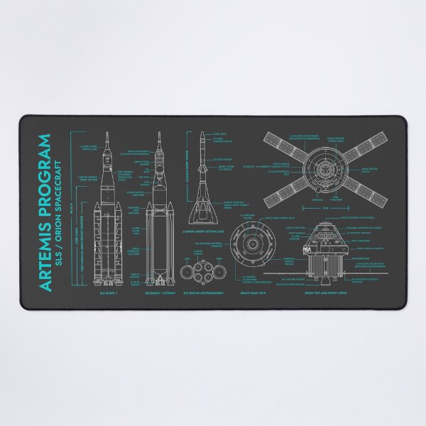 Item preview, Artemis Program. SLS and Orion Spacecraft (Grey and Turquoise) designed and sold by BGALAXY.