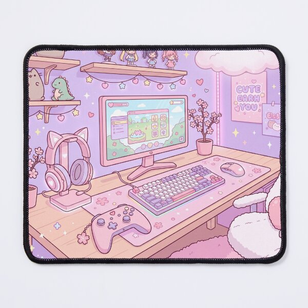 Item preview, Cozy Pastel Gamer Room designed and sold by SubhashiArt.