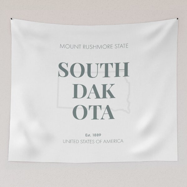 Item preview, South Dakota, Modern Typographic Wall Art designed and sold by MarkedArtPrints.