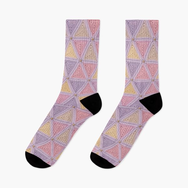 Item preview, Pastel Triangle Crochet Pattern Pink Lavender Peach designed and sold by LuisWorks.